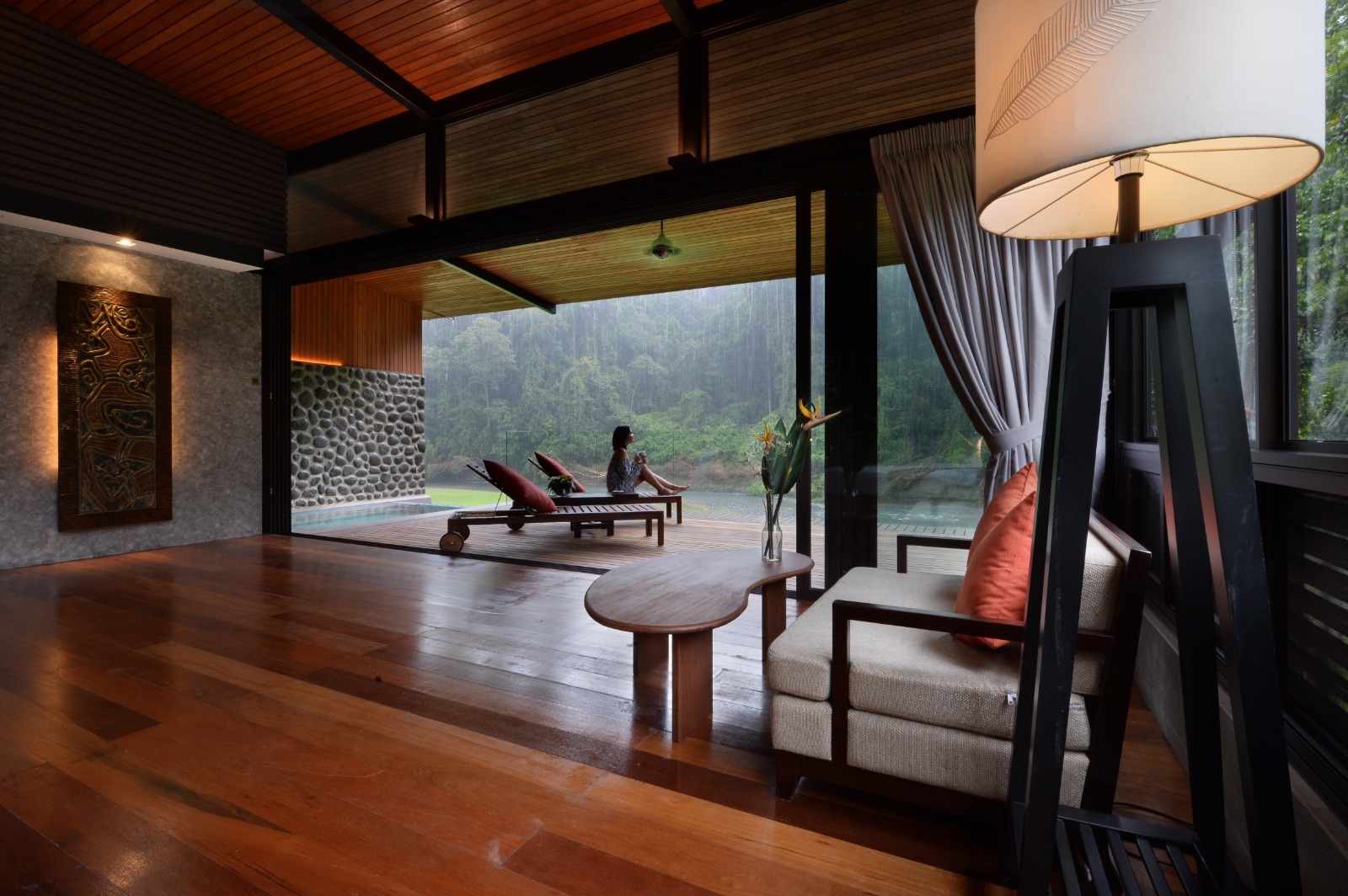 Borneo Rainforest Lodge riverside chalets on the Danum River