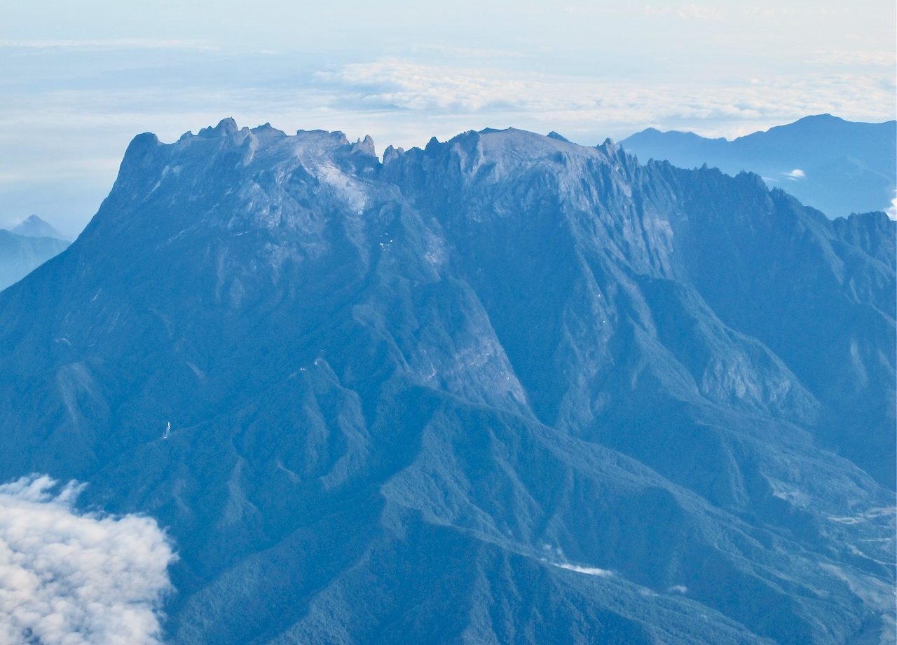 View of Mount Kinabalu from the air — Danum Valley